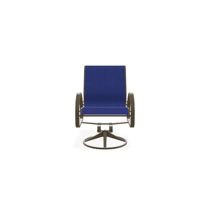 Fauteuil de patio pivotant Hiraku, Atlantis bleu royal Sunbrella®, Désert texturé