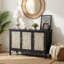Buffet 49 "noir avec rangement à 3 portes
