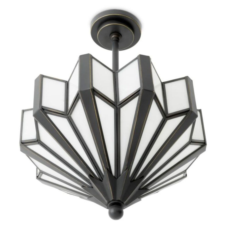 CDJ Chandelier Victory bronze highlight finish, Canopy, 27.5" H x 17.72" W x 17.72" D
