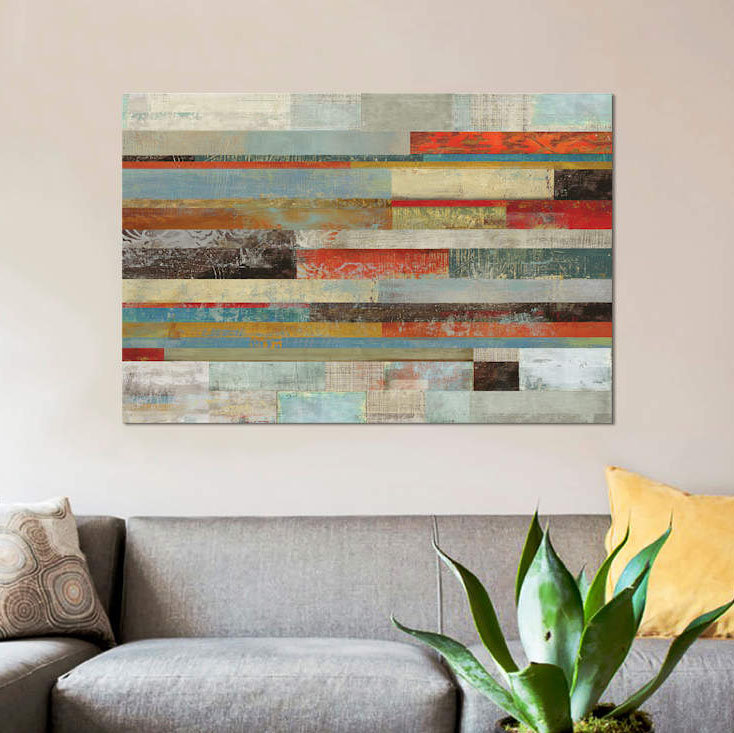 « slide », impression sur toile, H 18 po x l 26 po x P 1,5 po, Pas de tapis, Toile tendue