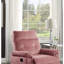 Fauteuil inclinable luxueux luxueux en velours rosé à mouvement mouvement 1pc