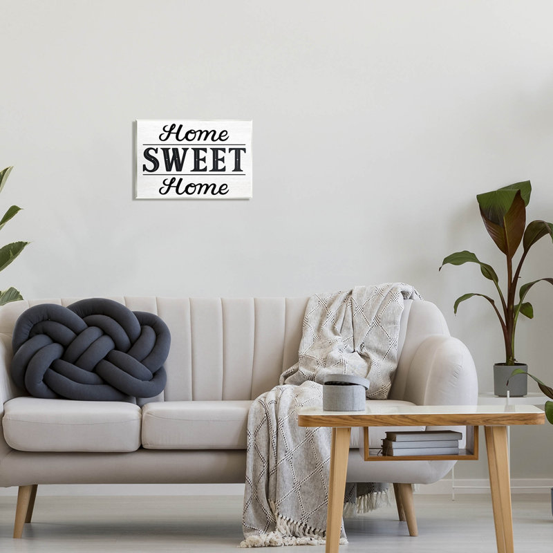 Home Sweet Home Rustic Black and White MDF Wood Sign