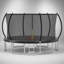 Trampoline en forme de citrouille de 14 pi avec stabilité et sécurité accrues pour un plaisir en famille, résistant aux intempéries et durable