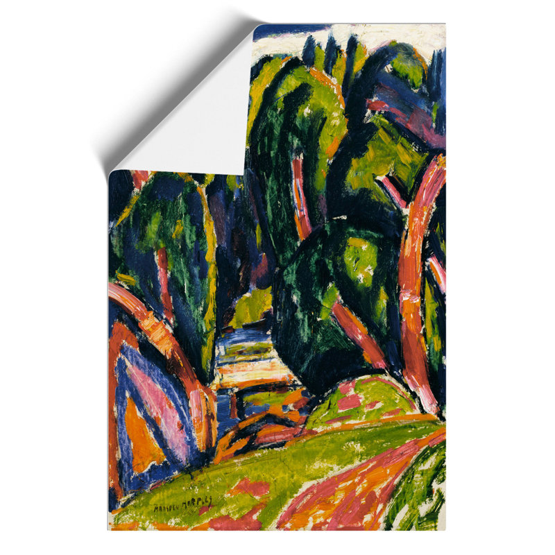 Red Tree by Marsden Hartley - No Frame Painting, 59cm H x 42cm W x 0.1cm D
