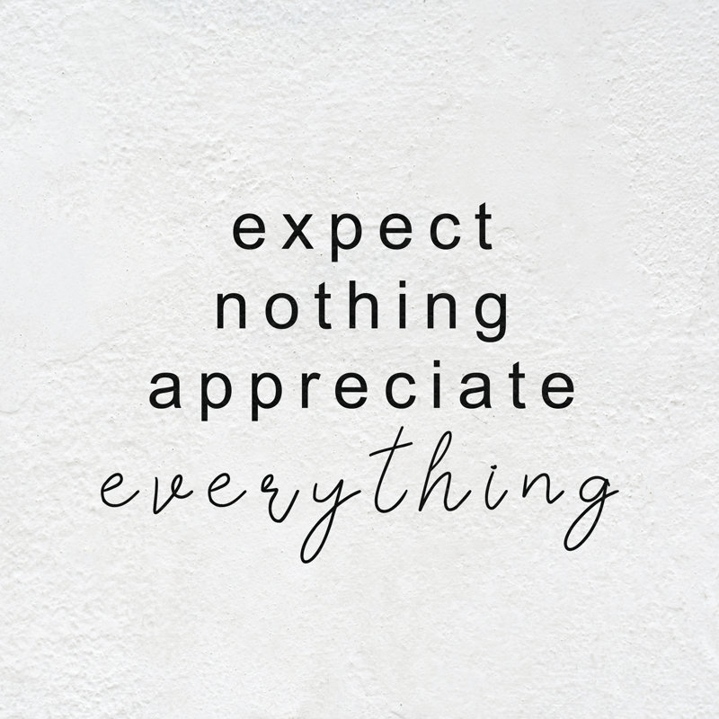 Expect Nothing - Wrapped Canvas Print, 30cm H x 30cm W x 3.8cm D