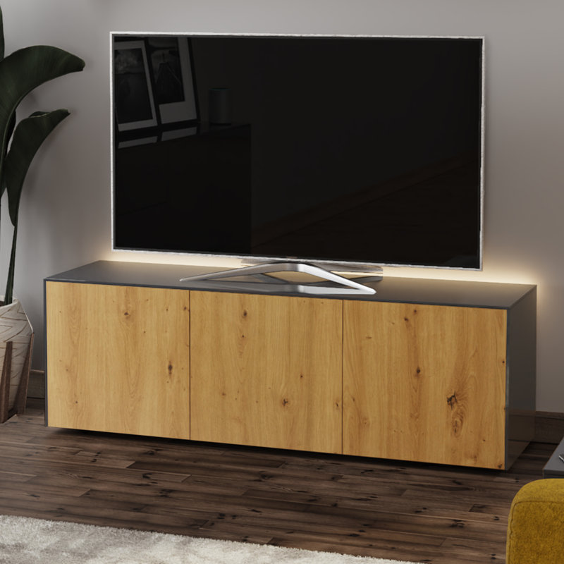 INTEL 1500 TV Cabinet, Grey/Oak