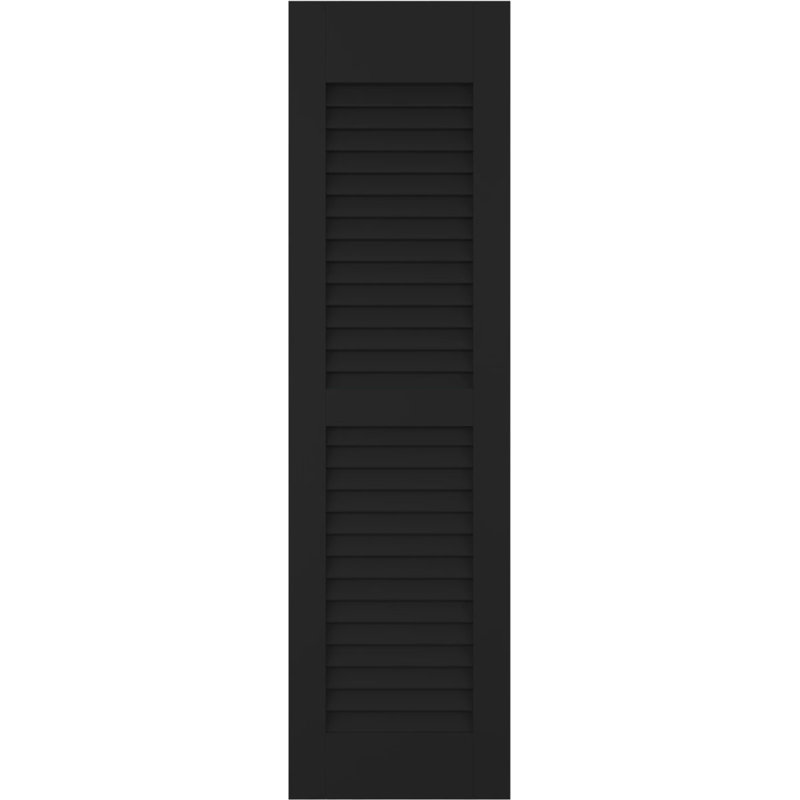 Deux volets à persiennes égales Americraft (par paire), Noir, 77", 18"