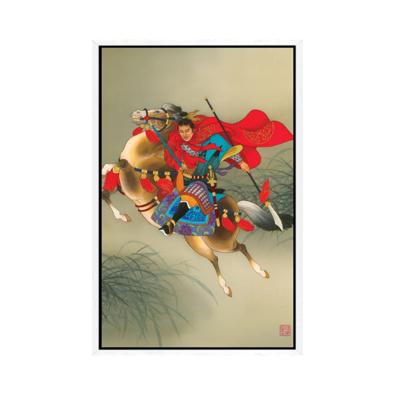 Yue Fei - Painting on Canvas, 101.6 cm H x 66.04 cm W, White Framed
