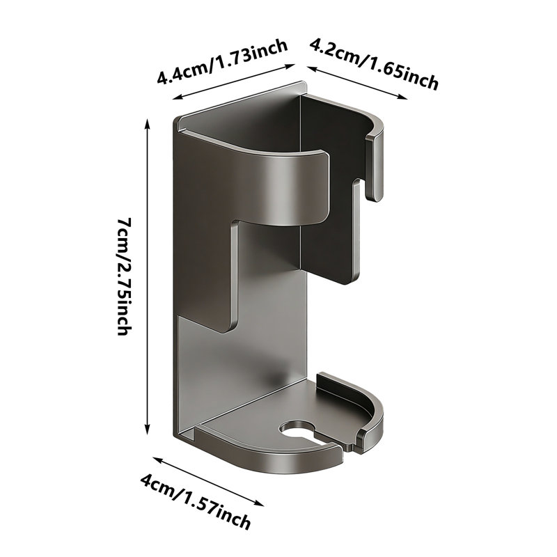 Organisateur de brosse à dents électrique adhésif, support de brossage de dents mural pour salle de bain, Gris