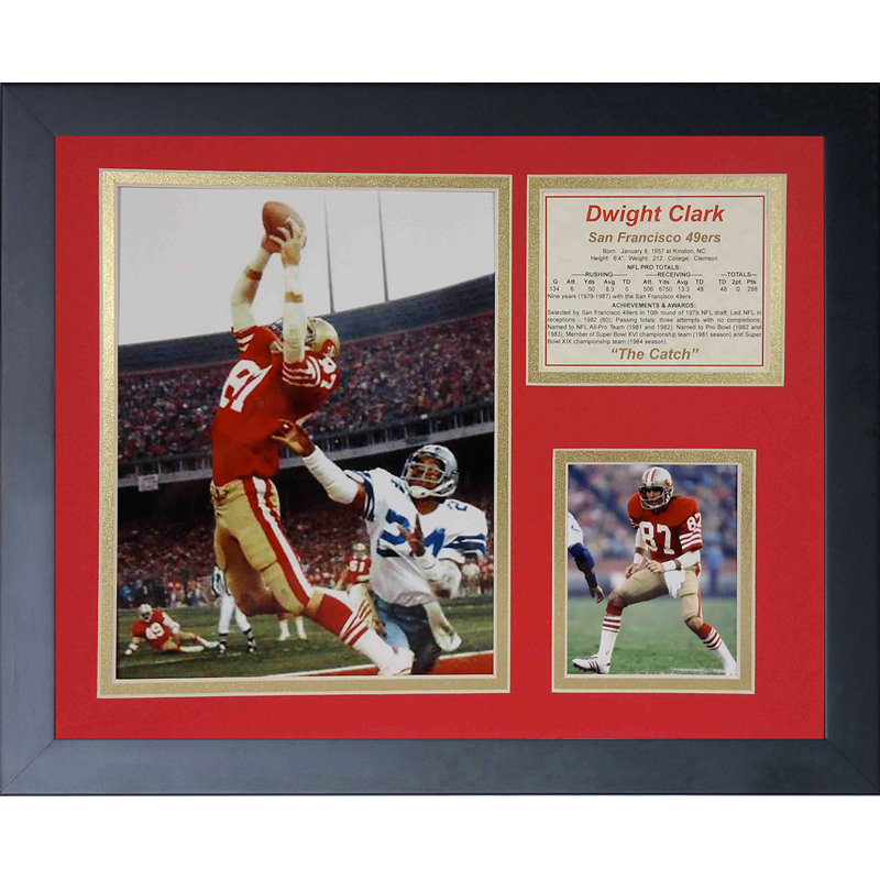 Memorabili encadrée san francisco 49ers dwight clark catch