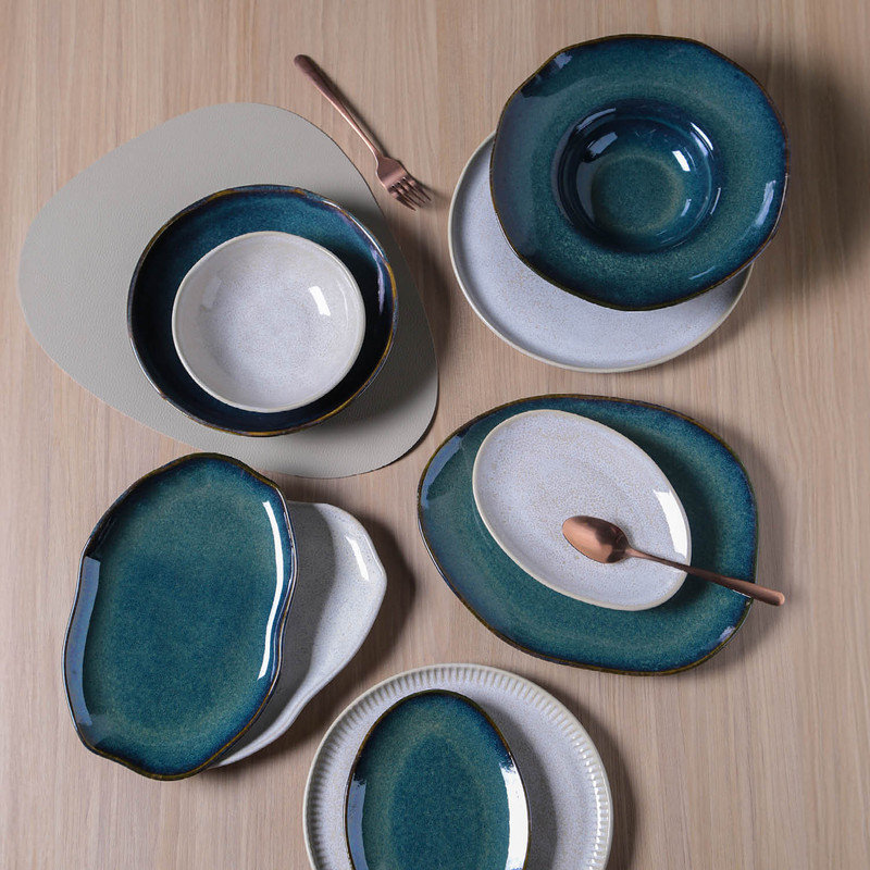 Assiette plate en grès 11,02 po Latte Commercial