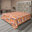 Pêche foncé, moutarde et orange / motif floral