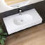 Lavabo vasque rectangulaire en résine 39 po pour salle de bain, lavabo de salle de bain flottant moderne pour meuble-lavabo, auge pour bassin Art, durable et élégant