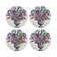 Pistils Large Bouquet Vegan Leather Round Coasters