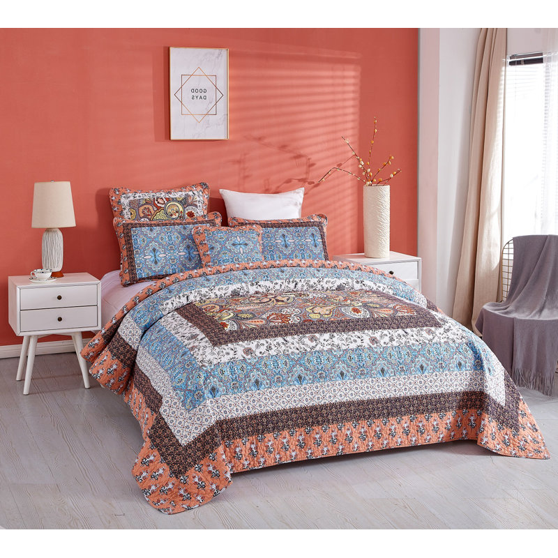 Cotton Paisley Quilt, Twin