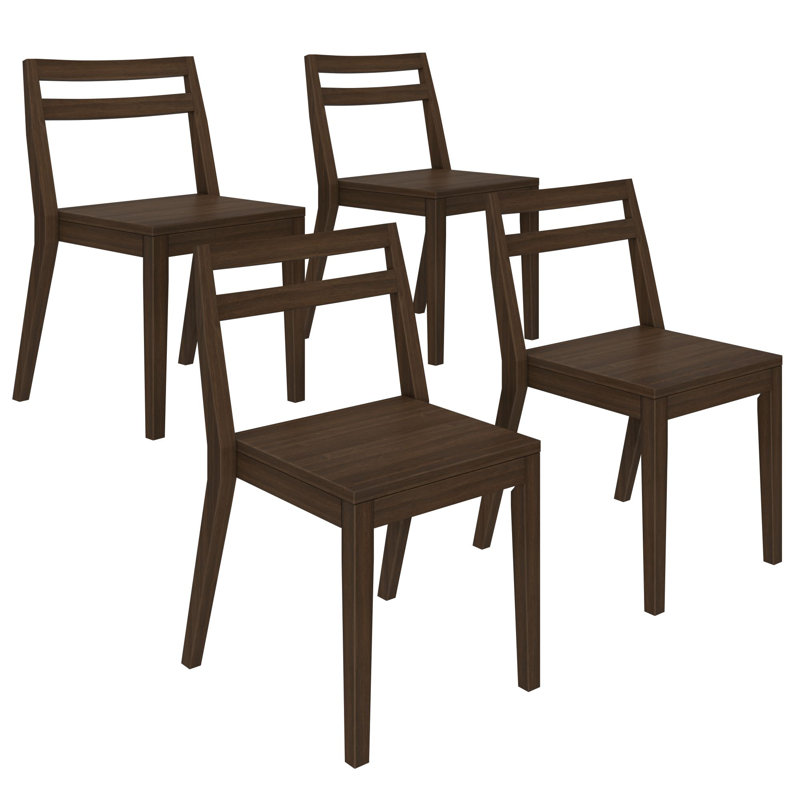 Chaise en bois massif Brevard , Noyer
