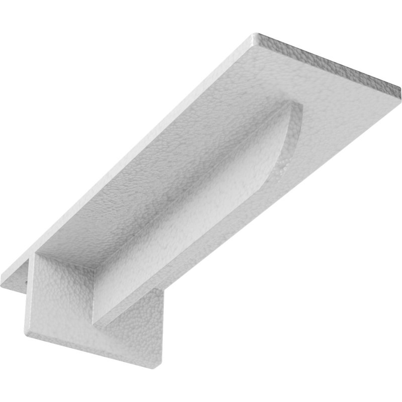 Support de soutien en acier Heaton, H 2 po x l 3 po x P 10 po, Blanc martelé