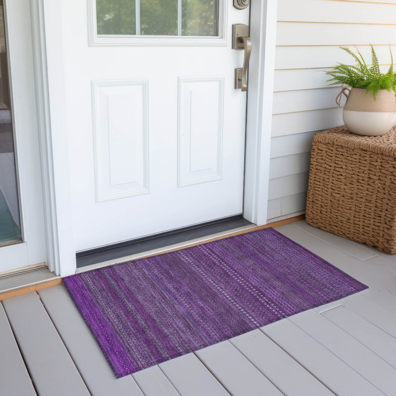 Tapis intérieur / extérieur Kinslee, Rectangle 1 pi 8 po x 2 pi 6 po