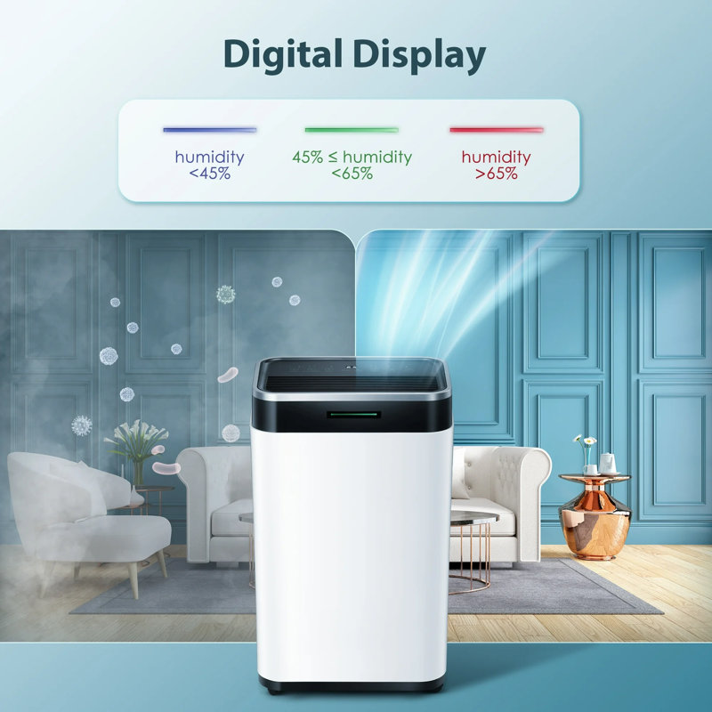 Antarctic Star 45-Pints/Day High Humidity Dehumidifier W/Washable Filter,3 Modes, 24-H Setting,