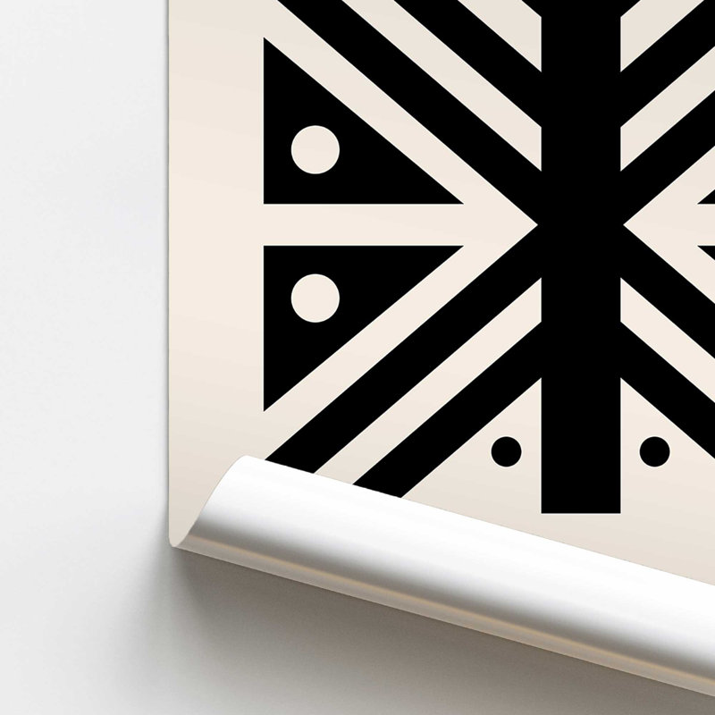 Motif tribal moderne I, impression roulée, 10 po x 8 po, H 20 po x l 16 po