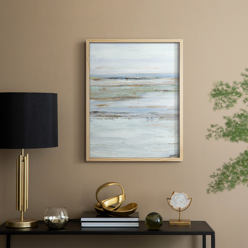 Reproduction encadrée «Mute Misty Marsh I» - bois massif, H 11 po x l 9 po
