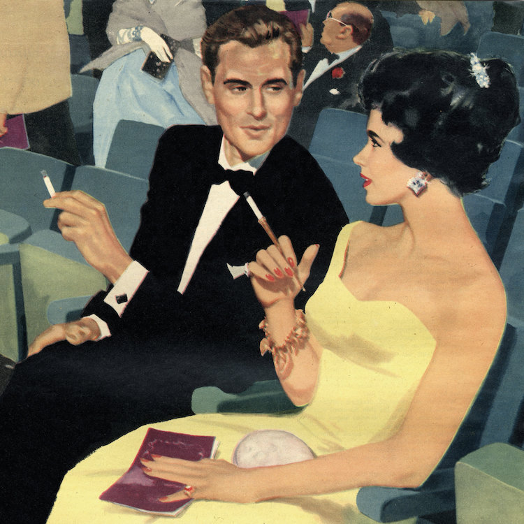 « a nice out de la soirée », reproduction d’art sur toile, H 12 po x l 12 po x P 1,5 po