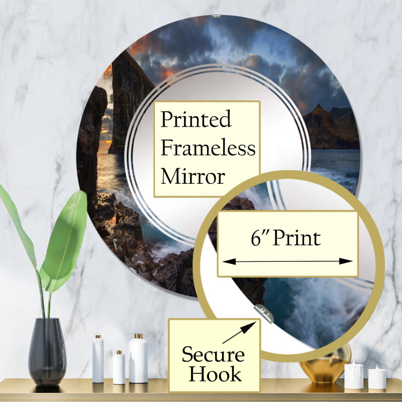 Miroir de salle de bain sans cadre, 32 po x 32 po