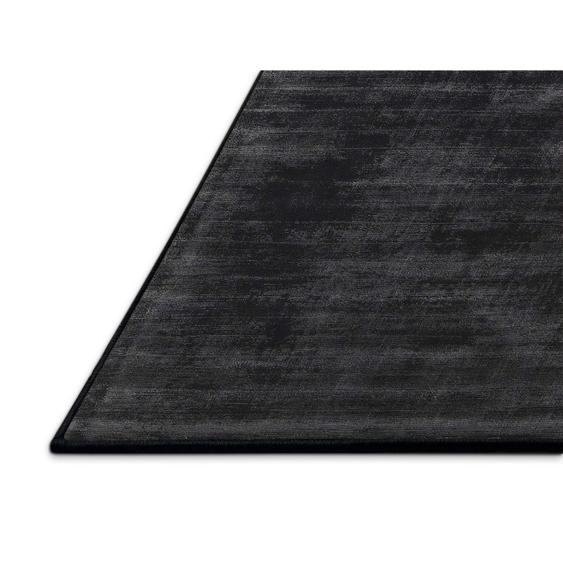 Tapis contemporain gris anthracite, Rectangle 2 pi x 5 pi
