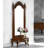American-Style Vintage Maple Full-Length Mirror With Base