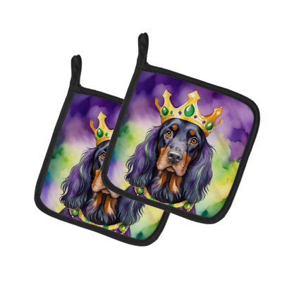 Paire de poignées Gordon Setter King of Mardi Gras