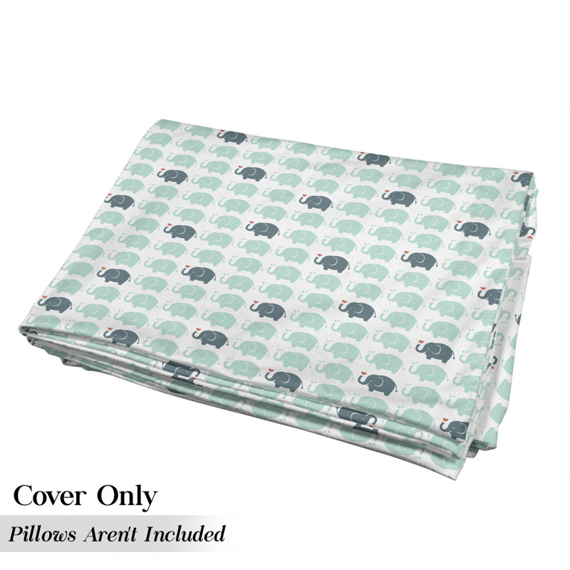 Housse de coussin Elephant Water Drops Doodle, H 2 po x l 36 po x P 88 po