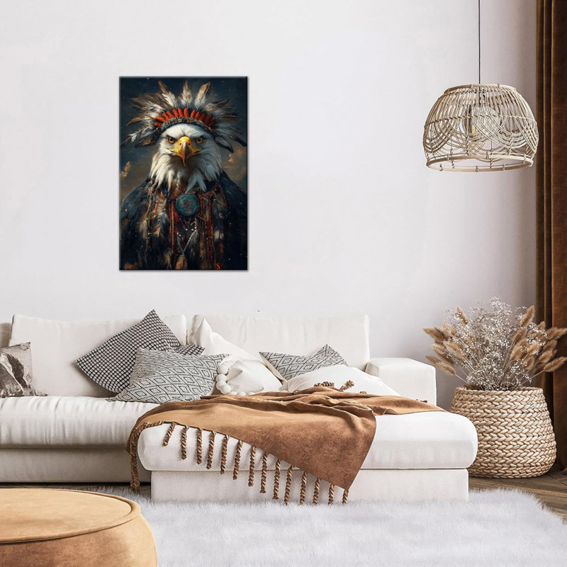Art amérindien sur toile - Indian Eagle