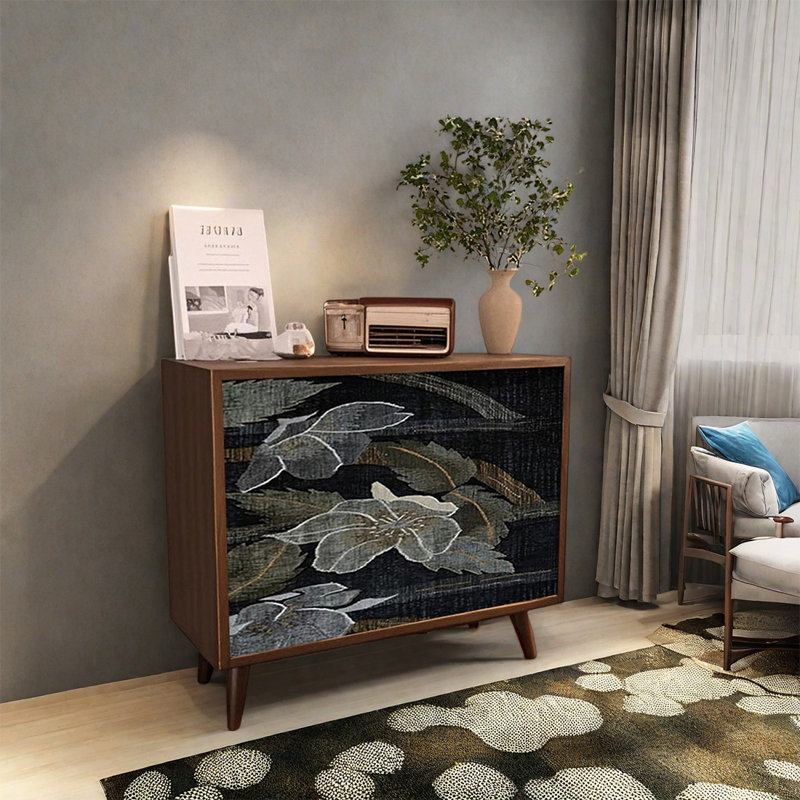 Walnut Storage Cabinet with Elegant Design