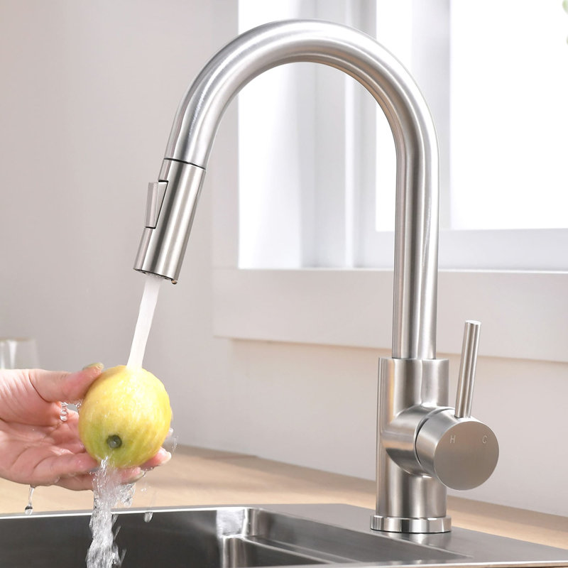 AWZTOO Kitchen Faucet, Brushed Nickel
