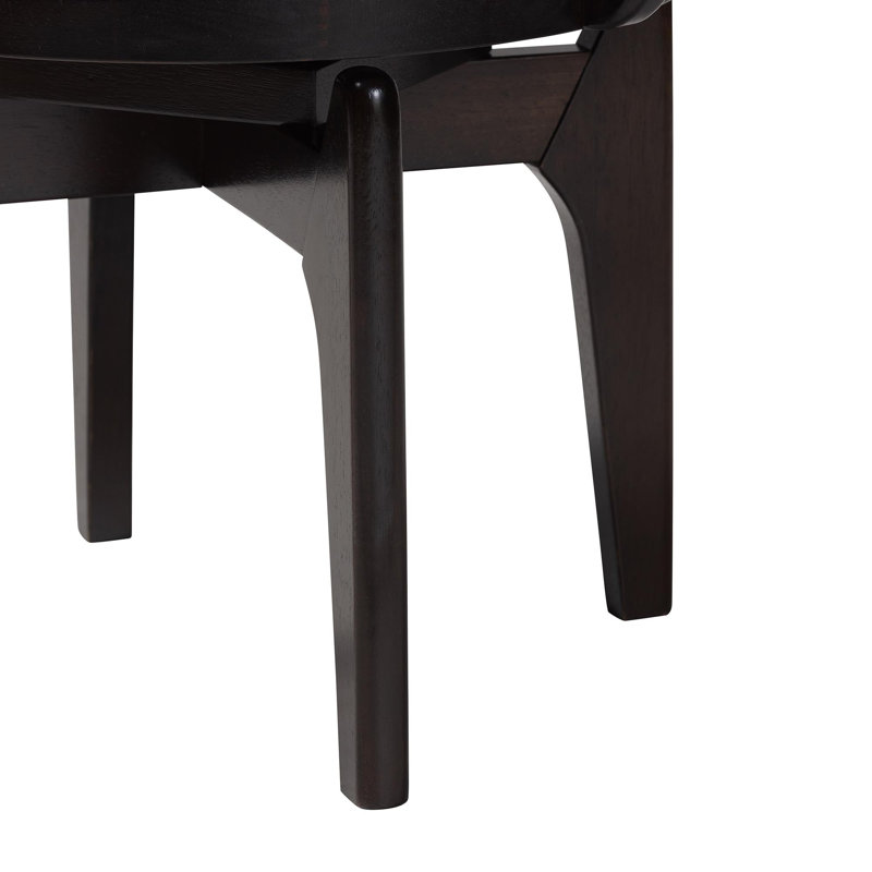 Baxton Studio Delacruz Swivel Dining Chair - Round Open Back Accent Chair With Faux Leather Upholstery, Modern Contemporary Seating For Kitchen Or Dining Room