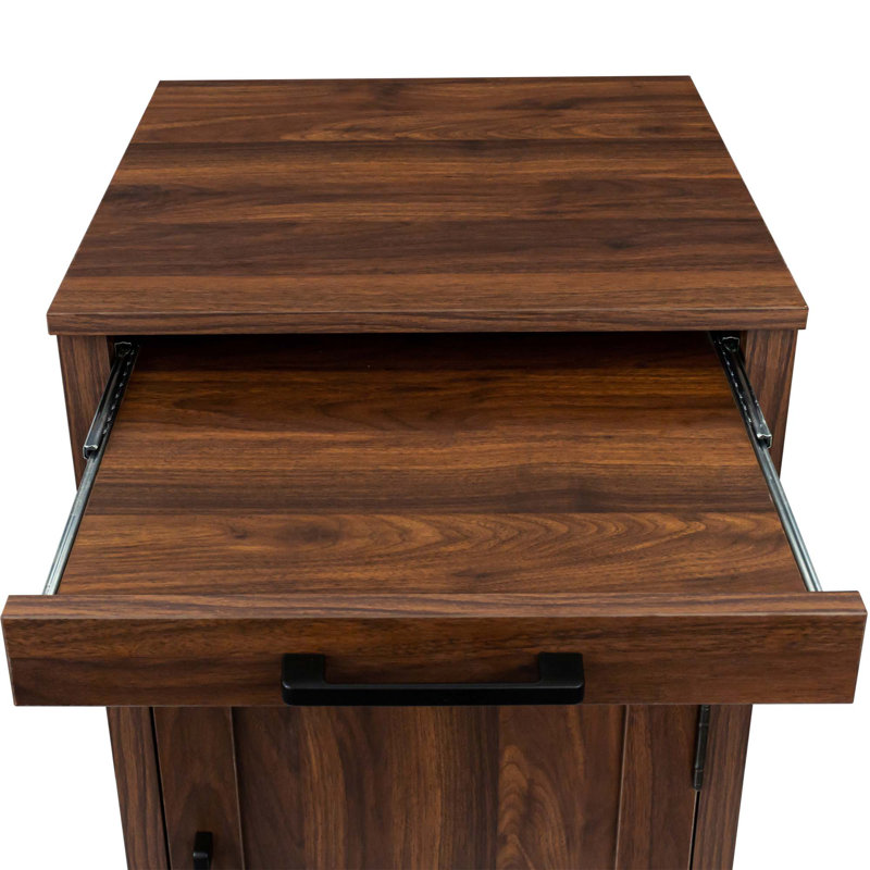 Brown Walnut Color Modular Wine Bar Cabinet Buffet Cabinet With Hutch For Dining Room