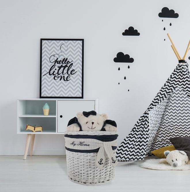 Harriet Bee Wicker Decorative Basket, Yes