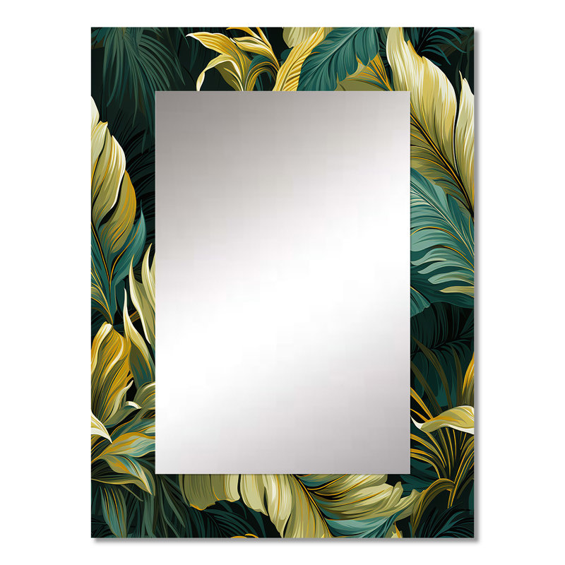 Mirage Radiance Tropical Pattern - Tropical Mirror Wall Decor, 32" x 24"