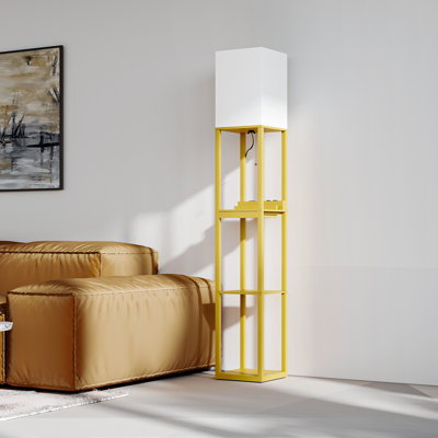Lampe sur pied à colonne 63 "avec prise et tiroir Latitude Run