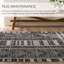 Phoebe Machine Washable Kimmons Chevron Area Rug in Black/Light Gray-1557063287