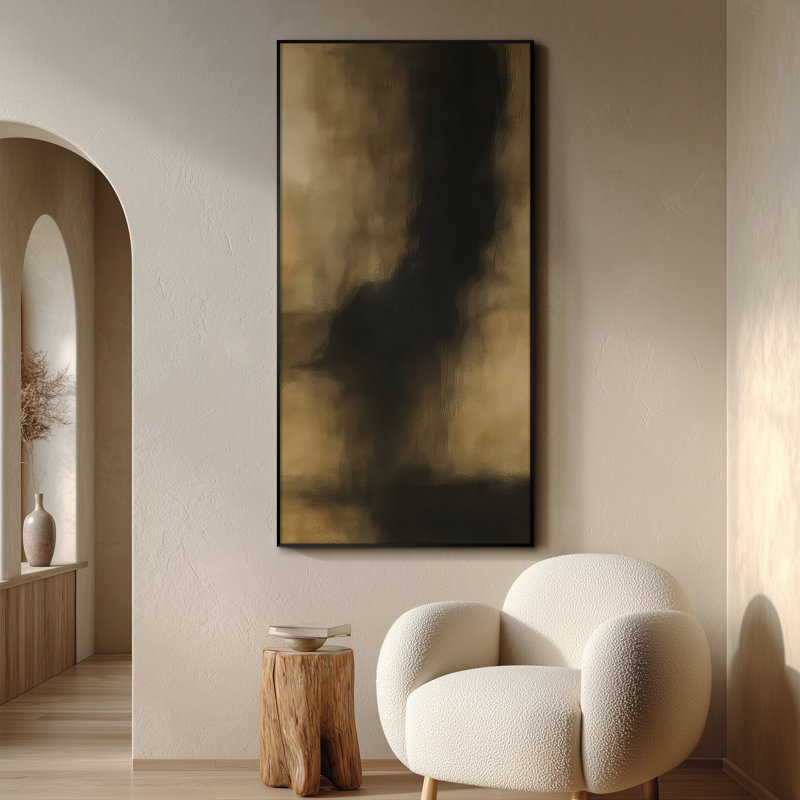 Très grand art mural imprimé sur toile - Œuvre d'art moderne abstraite, décor pour le salon ou la chambre à coucher - «Assemblage requis du cadre (cadre non fini)»