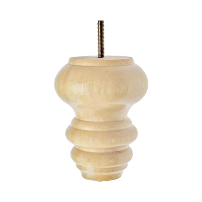Pied de canapé rond en bois massif teinté 5 po x 4 po