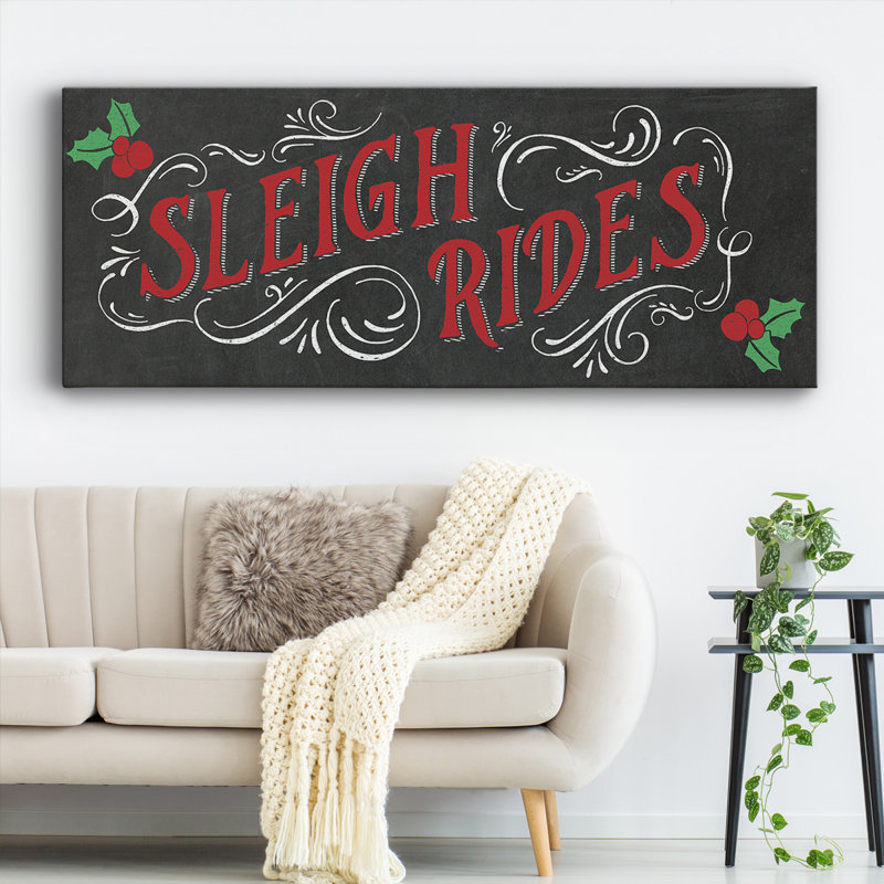 «Sleigh Rides», toile tendue avec châssis de qualité supérieure - prête à être accrochée, H 8 po x l 20 po x P 1,5 po