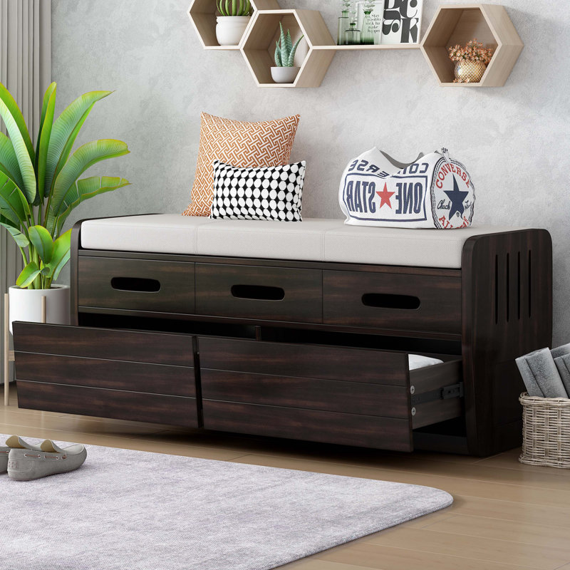 Banc de rangement pour chaussures, Espresso