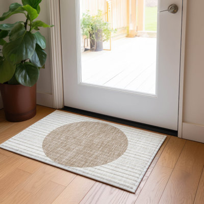 Machine Washable Indoor/Outdoor Chantille ACN994 Ivory Area Rug