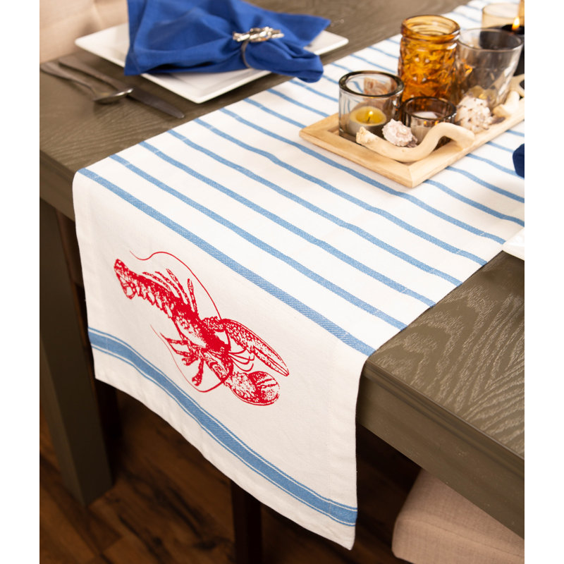 Tatiana Lobster Stripe Table Runner