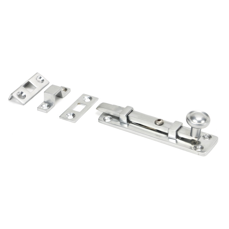 Universal Bolt, 2.5cm H x 10cm W x 2.5cm D, Satin Chrome