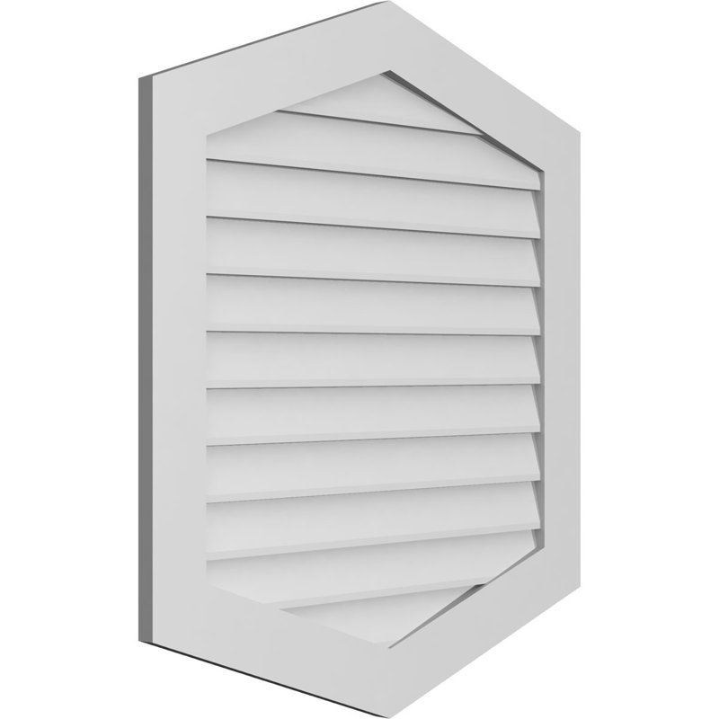 Ventilé vertical à pignon vertical 4/12 po, H 38 po x l 34 po x P 1 po
