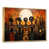 Toile avec cadre flottant or