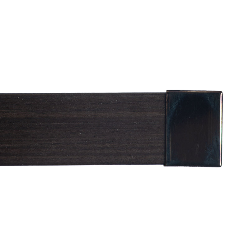 Tringle à rideaux simple en bois 2 po, Chrome, H 2 po x l 96 po x P 3,12 po
